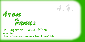 aron hanus business card